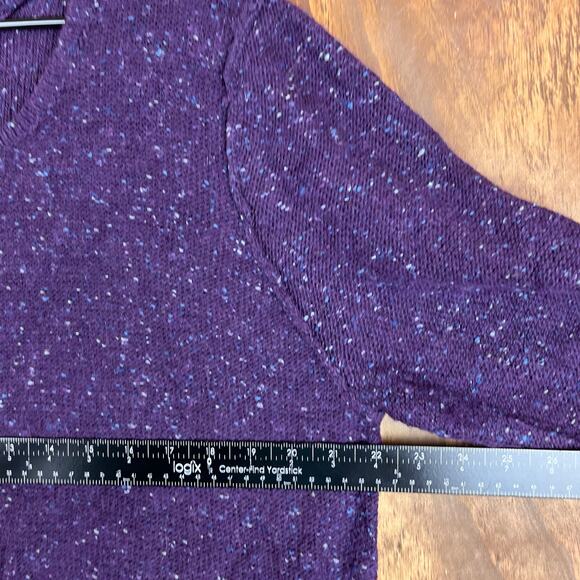 Relativity Womens Sweater Purple Blue Speckled Knit Long Sleeve Wool Blend 2X - Picture 6 of 14